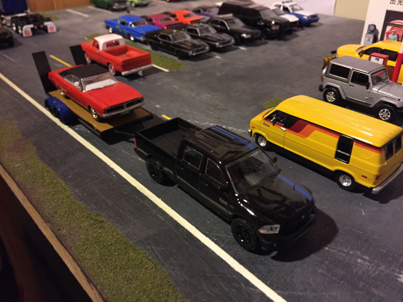 A mopar pulling a mopar.